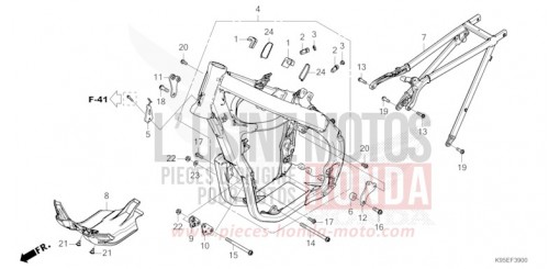 CARROSSERIE DE CHASSIS CRF250RR de 2024